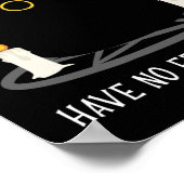 Poster Funny Black Cat aime le film d'horreur (Coin)