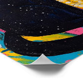 Poster Funny Black Cat and Flower Vase  (Coin)