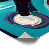 Poster Funny Black Cat and Washing Machine (Coin)