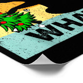 Poster Funny Black Cat Gift Pushing Christmas Tree Over C (Coin)