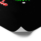 Poster Funny Black Cat Gift Pushing Christmas Tree Over C (Coin)