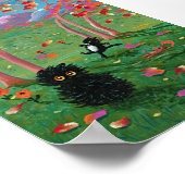 Poster Funny Black Cat Mouse Arbres Créationarts (Coin)