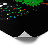 Poster Funny Black Cat Pushing 67 Christmas Tree Over Cat (Coin)