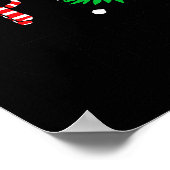 Poster Funny Black Cat Pushing Christmas Tree Over Cat Wh (Coin)