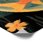 Poster Funny Black cat with Fish (Coin)