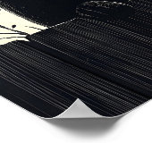 Poster Funny Black cat with Full Moon (Coin)