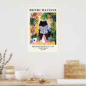 Poster Funny Black Pomeranian Print - Dog on toilet (Cuisine)