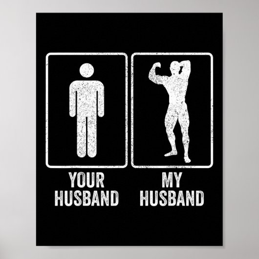 Poster Funny Bodybuilder Bodybuilding Mari Relation (Devant)