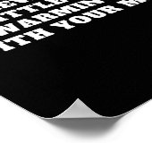 Poster Funny Bodybuilding Dit Poids Quote (Coin)