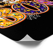 Poster Funny Boo Witch Sipders Pumpkins Happy Halloween G (Coin)