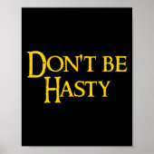 Poster Funny Book - Don't Be Hasty  (Devant)