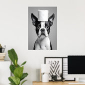 Poster Funny Boston Terrier Bathroom Print, Toilet Paper (Bureau à domicile)