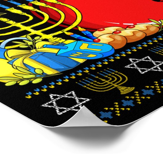 Poster Funny Bowling Ll Menorah Et Dreidel Ugly Hanoukka (Coin)