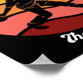 Poster Funny Bowling Party Thème Vintage (Coin)