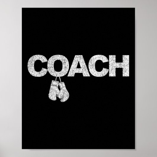 Poster Funny Boxing Coach Boxer Trainer Retro 1 (Devant)