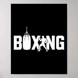 Poster Funny Boxing Fighter Gym Gants Kickboxing Pour Wom