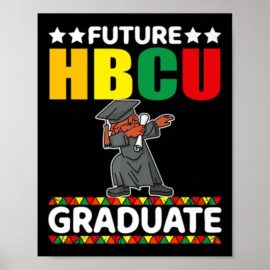 Poster Funny Boy College Graduation Kid Future Hbcu Gradu (Devant)