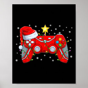 Poster Funny Boys Christmas Shirts Video Jeu Santa Hat G