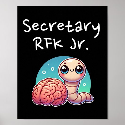 Poster Funny Brain Worm Secretary Rfk Jr.  (Devant)