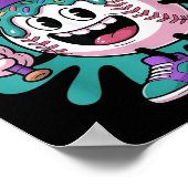 Poster Funny Bruh Baseball Drip Ice Cream Dripping Baseba (Coin)