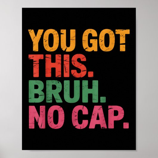 Poster Funny Bruh Test Day Enseignant Vous Avez Ce Bruh N (Devant)