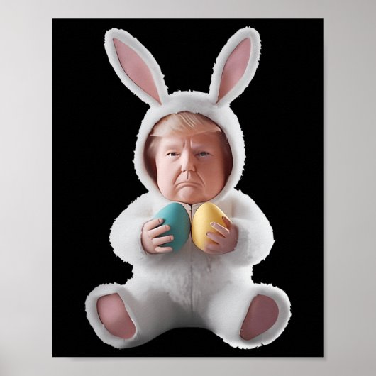 Poster Funny Bunny Easter Trump Meme Happy Easter Day  (Devant)