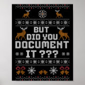 Poster Funny But Did You Doent It Holiday Office Ugly Chr (Devant)
