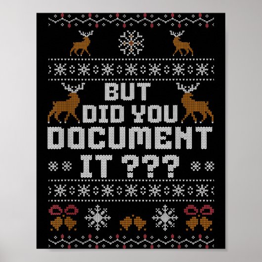 Poster Funny But Did You Doent It Holiday Office Ugly Chr (Devant)