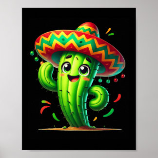 Poster Funny Cactus Cinco De Mayo Garçons Enfants Enfants