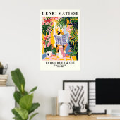 Poster Funny Calico Cat Print - Matisse Style Bathroom (Bureau à domicile)