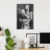 Poster Funny Camel Bathroom Print, Newspaper Toilet (Bureau à domicile)