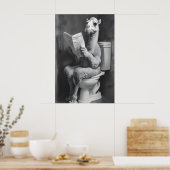 Poster Funny Camel Bathroom Print, Newspaper Toilet (Cuisine)