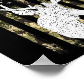 Poster Funny Camouflage Usa Drapeau blanc Buck Deer Hunt (Coin)
