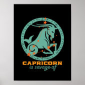 Poster Funny Capricorne Zodiac Star Astrologie Anniversai (Devant)