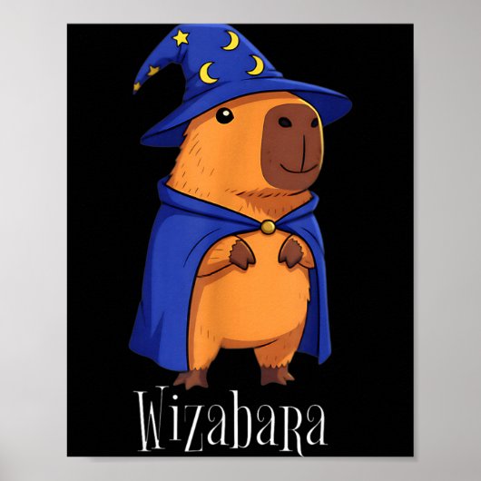 Poster Funny Capybara Wizard Costume Wizabara Graphic Kid (Devant)