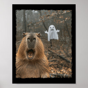 Poster Funny Capyra Halloween