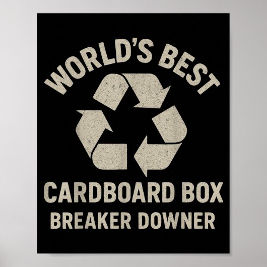Poster Funny Cardboard Box Breaker Downer Sarcastic Retro (Devant)