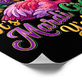 Poster Funny Carnival Party Gift Idea Flamingo Mardi Gras (Coin)