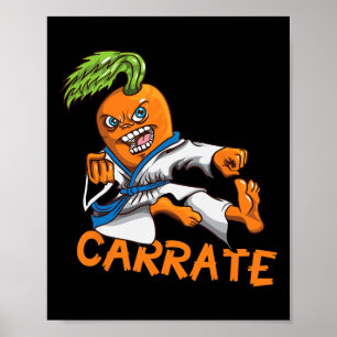 Poster Funny Carré Carotte Karate Mail Martial Arts Mart