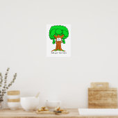 Poster Funny Cartoon Tree personnalisé (Cuisine)