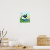 Poster Funny Cassowary Surf (Cuisine)