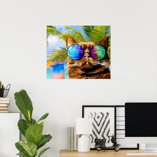 Poster Funny Cat (Bureau à domicile)