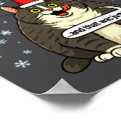 Poster Funny Cat Christmas Carol Meme Merch Santa Hat Kit (Coin)