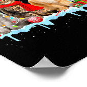 Poster Funny Cat Christmas Lights Reindeer Santa Xmas Kit (Coin)