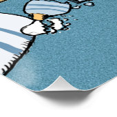 Poster Funny Cat déchire l'affiche de la chambre (Coin)