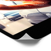 Poster Funny Cat Middle Finger Hilarious Cat In The Car C (Coin)