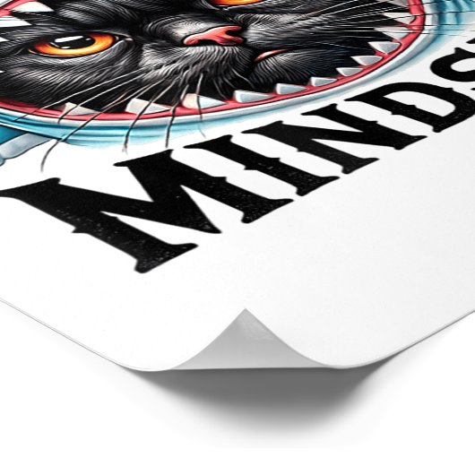 Poster Funny Cat, Mindset Motivational Saying, Shark  (Coin)