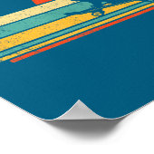 Poster Funny Cat On Skateboard Retro Skateboarder (Coin)