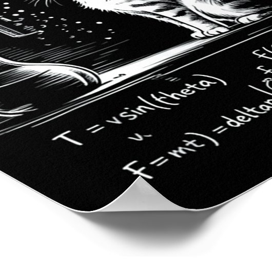 Poster Funny Cat Physics Humor Design What Cats Really Th (Coin)