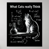 Poster Funny Cat Physics Humor Design What Cats Really Th (Devant)